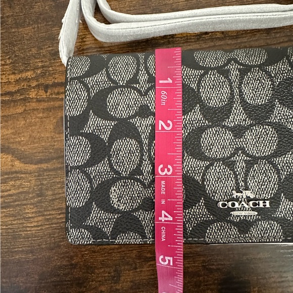 Coach Anna Foldover Clutch Crossbody Bag Signature Canvas - Picture 9 of 12